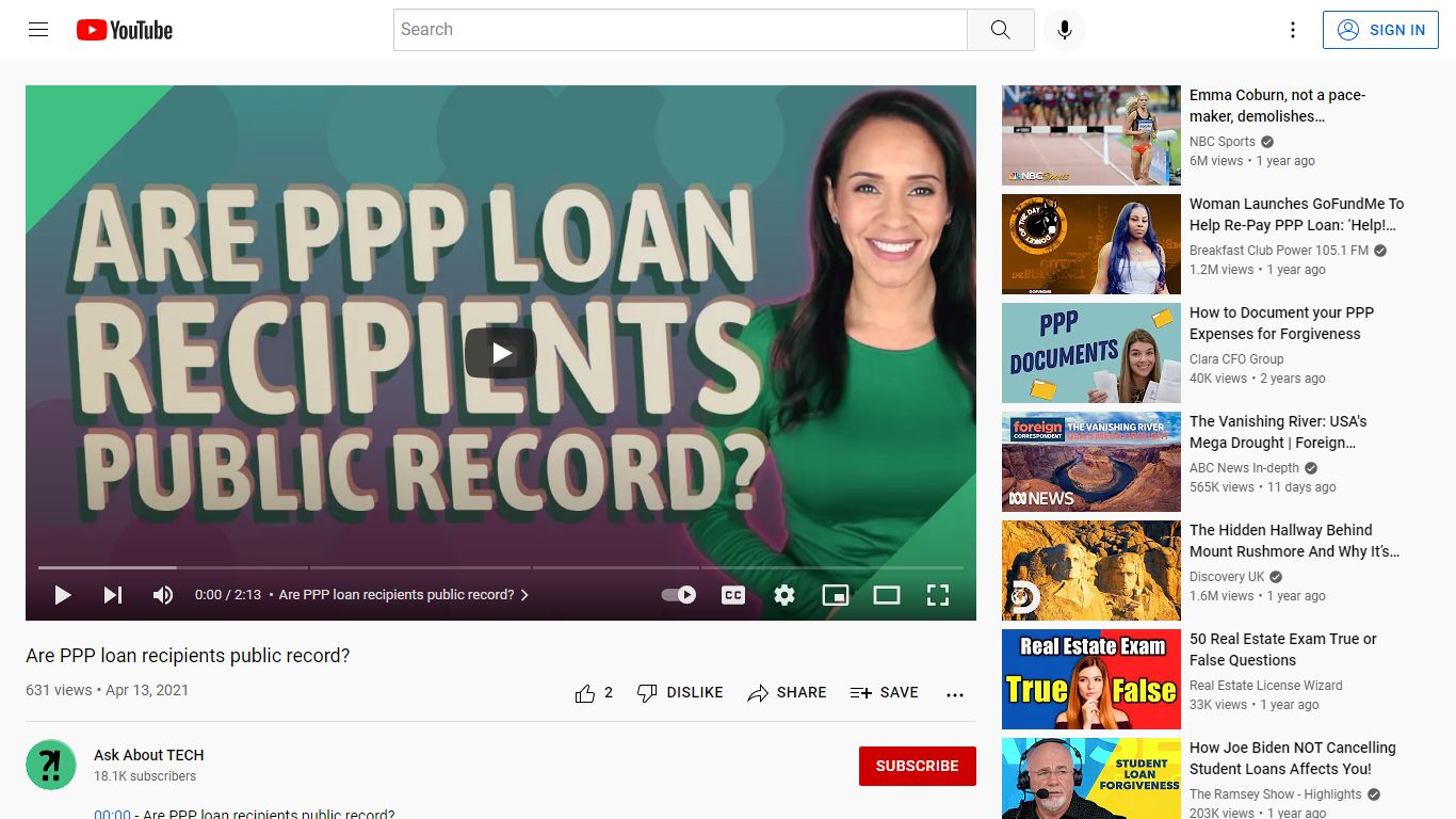 Are PPP loan recipients public record? - YouTube